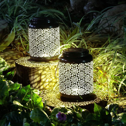 LETMY 6.7'' Solar Powered Integrated LED Outdoor Lantern & Reviews